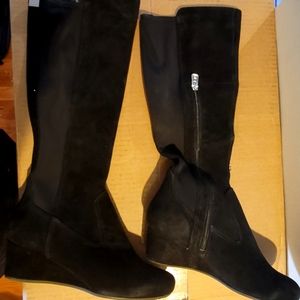 Rockport Womens Sz 8.5 Knee High Black Leather Boots